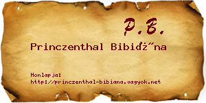 Princzenthal Bibiána névjegykártya